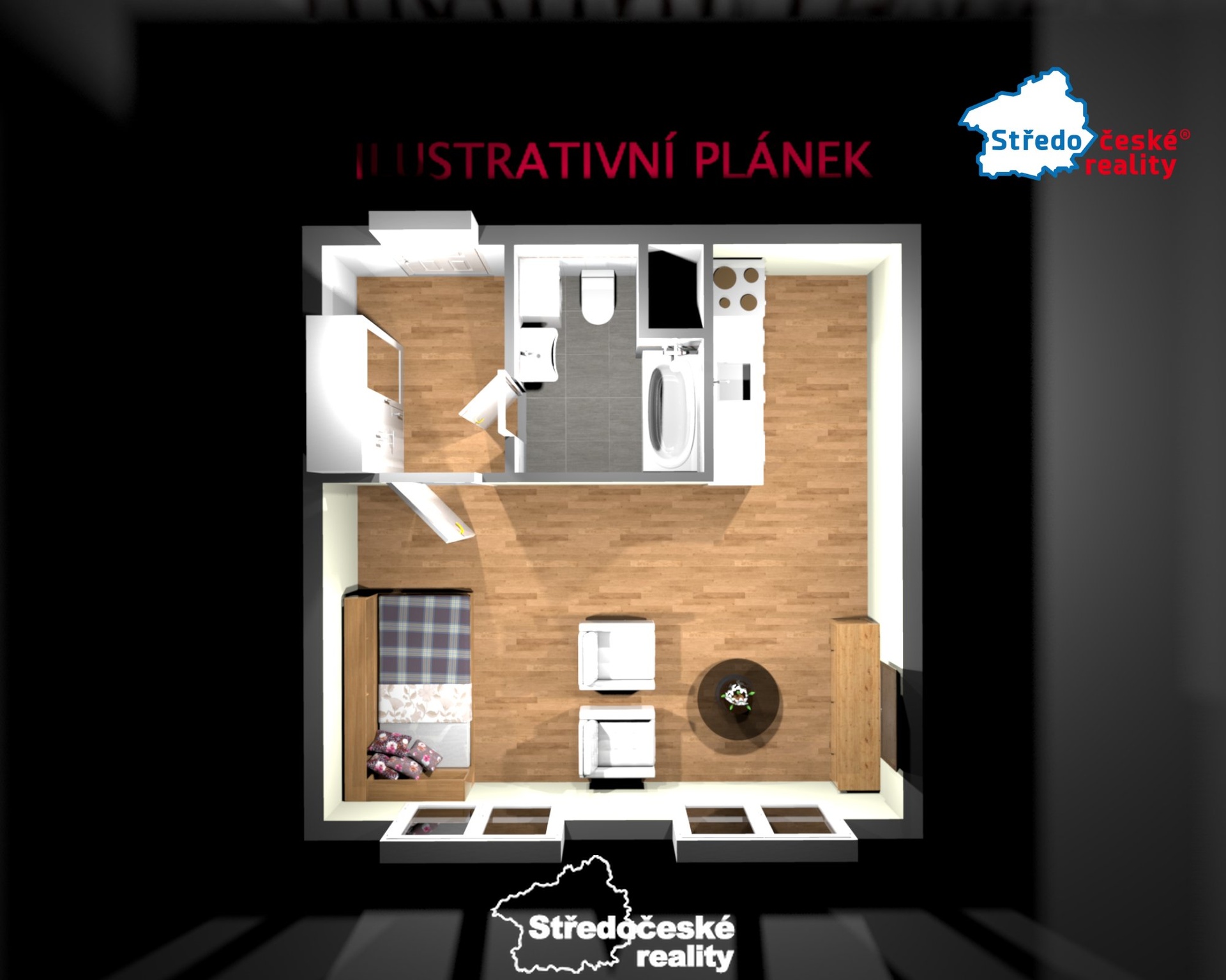 ilustrativní plánek bytu 