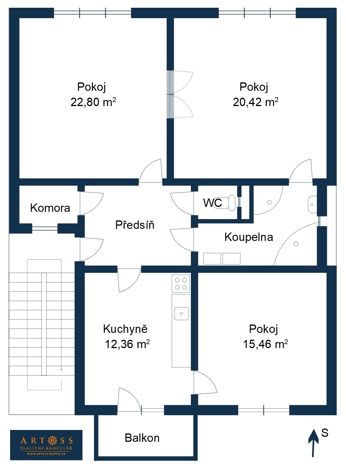 Situační náčrt bytu
