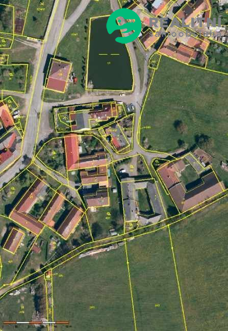 Milíčov - pozemek s vyhořelou budovou