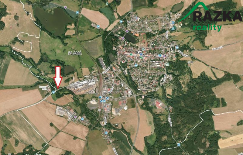 Prodej stavebních pozemků (2371 m2)  kú Planá u Mar. Lázní