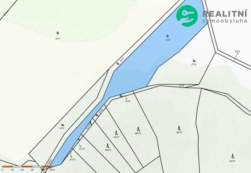 Podíl 1/20 na pozemcích v k.ú. Malé Žernoseky