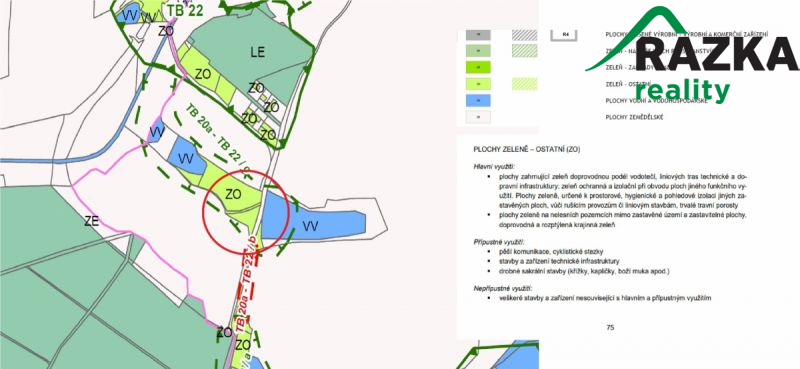 Pozemek (1427 m2) v kú. Bor u Tachova, okr. Tachov