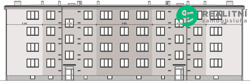 Byt 3+1 63 m2 osobní vlastnictví, Chrudim, klidné místo, cihla