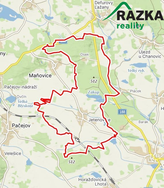 Soubor pozemků Velký Bor - Jetenovice, 12 986 m²