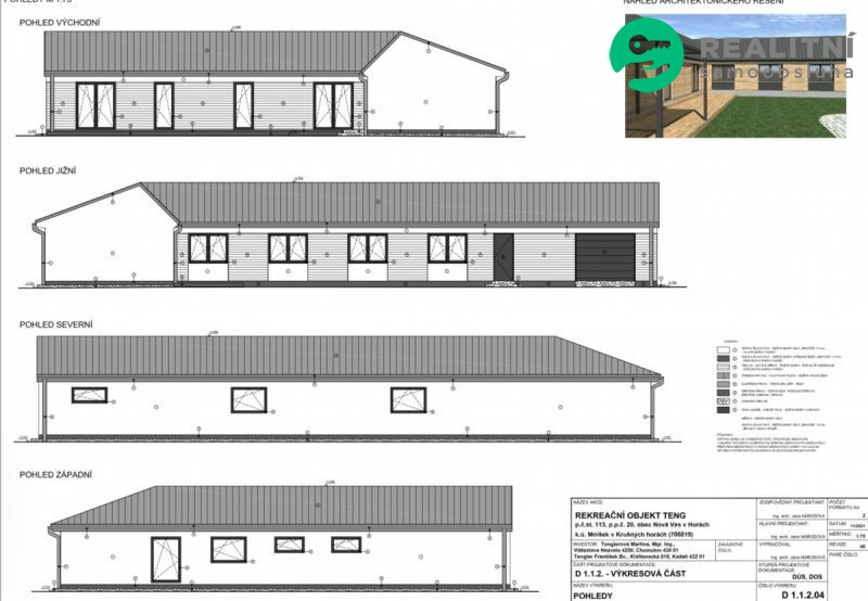 pozemek s objektem na rekonstrukci s projektem Mníšek