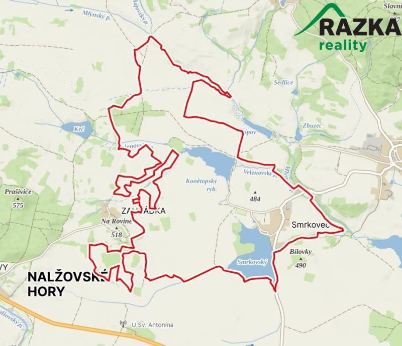 Soubor pozemků Smrkovec u Hradešic, okres Klatovy,