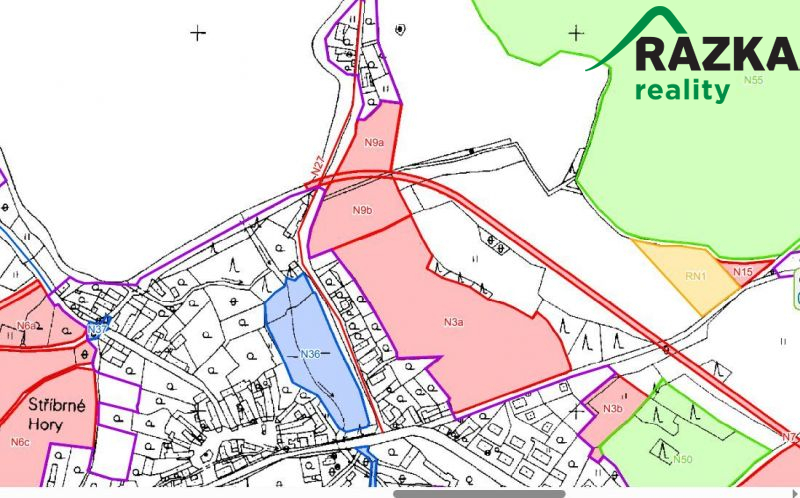 Soubor pozemků určených pro bydlení v Nalžovských Horách