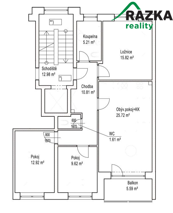 Novostavba 4+kk s balkonem, 85 m2, Tachov, ul. Pal
