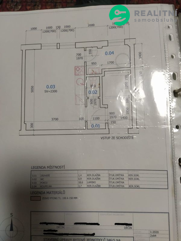 Byt 1 kk, 25m2, Benešov nad Ploučnicí, okr.Děčín