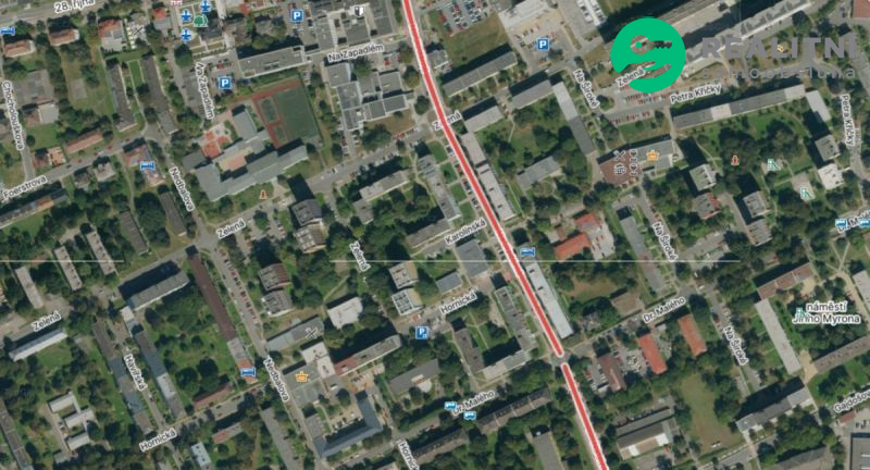 řadová garáž - k.ú. Moravská Ostrava