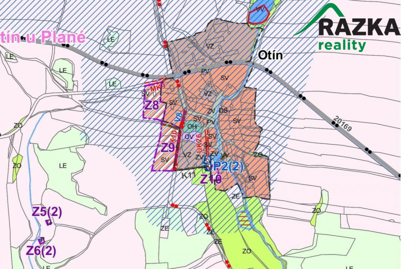 Prodej stavebního pozemku v obci Otín 