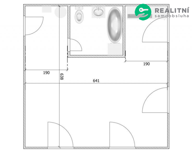 Byt 1+kk, 41m2, Karlovy Vary, Stará Role, Okružní