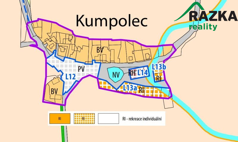 Pozemek 393 m2 v kú. Kumpolec, okr. Tachov 