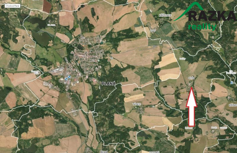 Prodej stavebního pozemku v obci Otín 