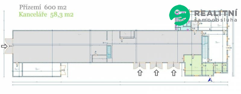 Nájem 600 a 500 m2 skladové, výrobní plochy u BEROUNA