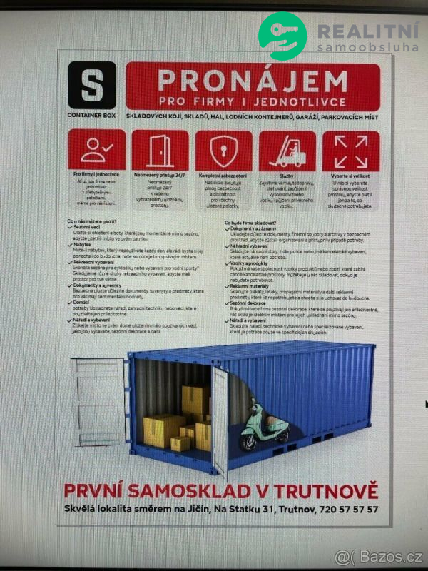 Skladytrutnov, skladové kóje a skladové lodni kont