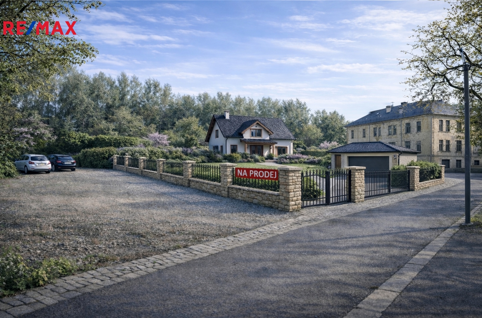 vizualizace stavby na pozemku