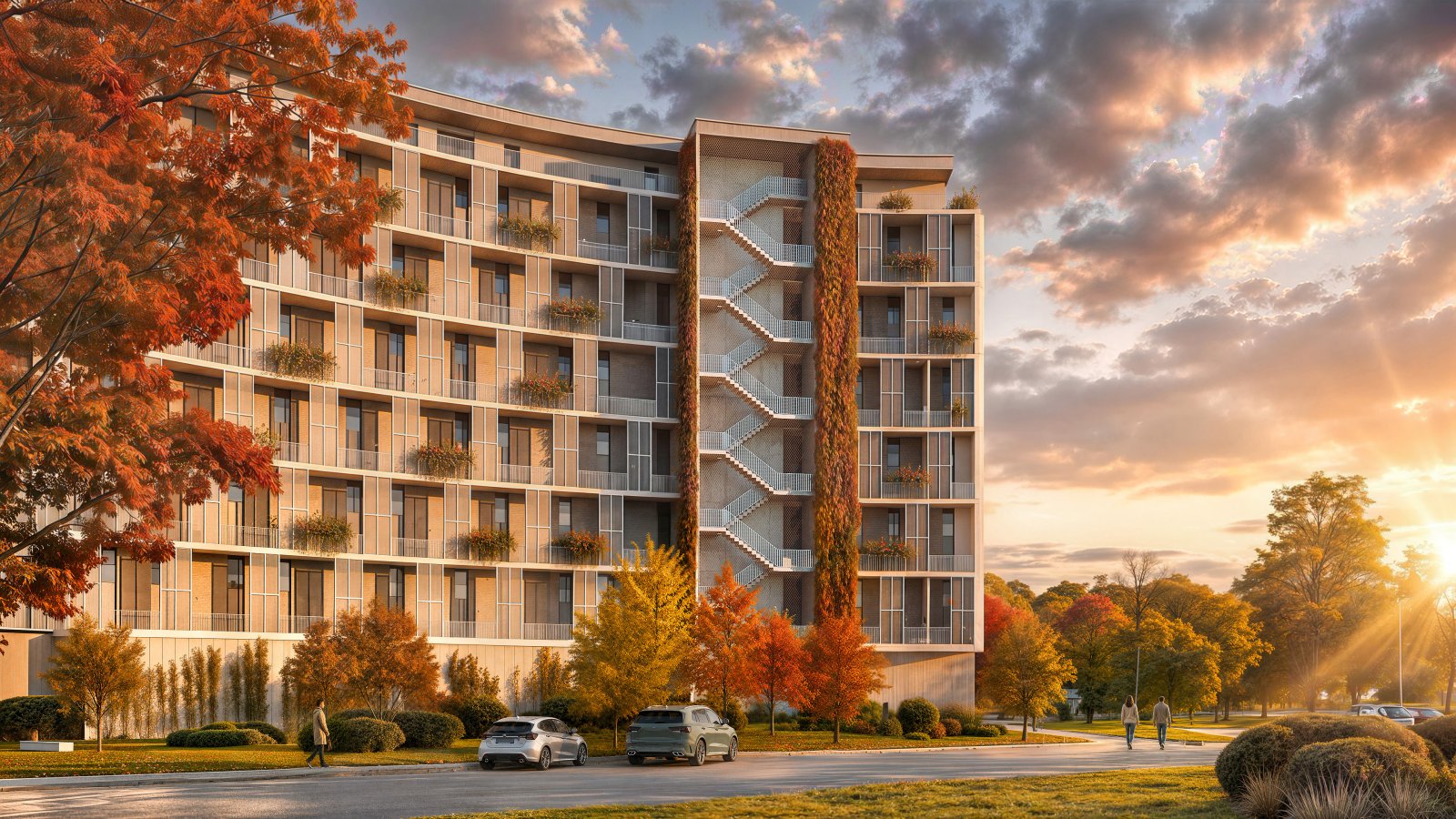 City Lofts Chodov - GARTAL - severní fasáda - podzim.jpg