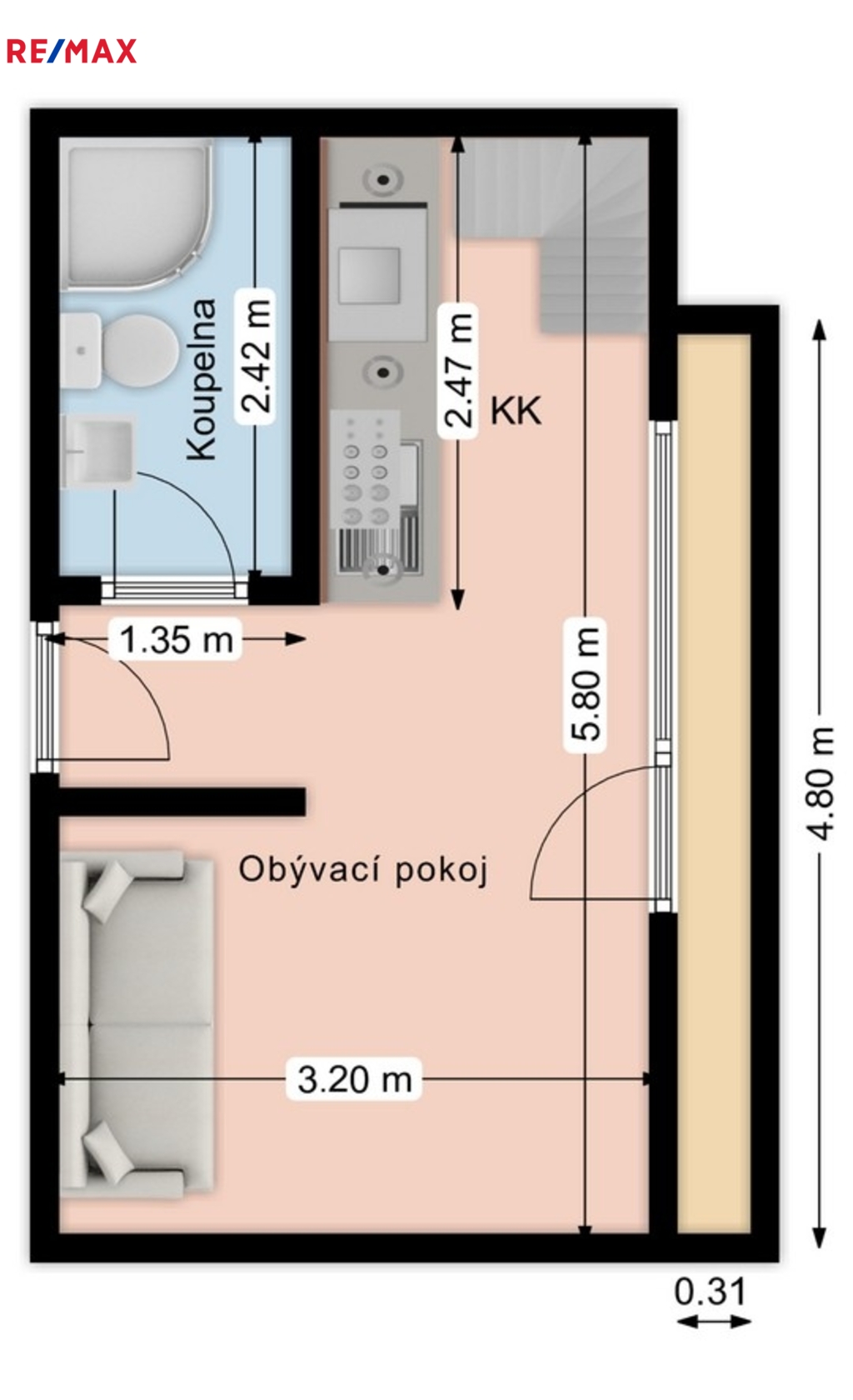 Půdorys obytných prostor