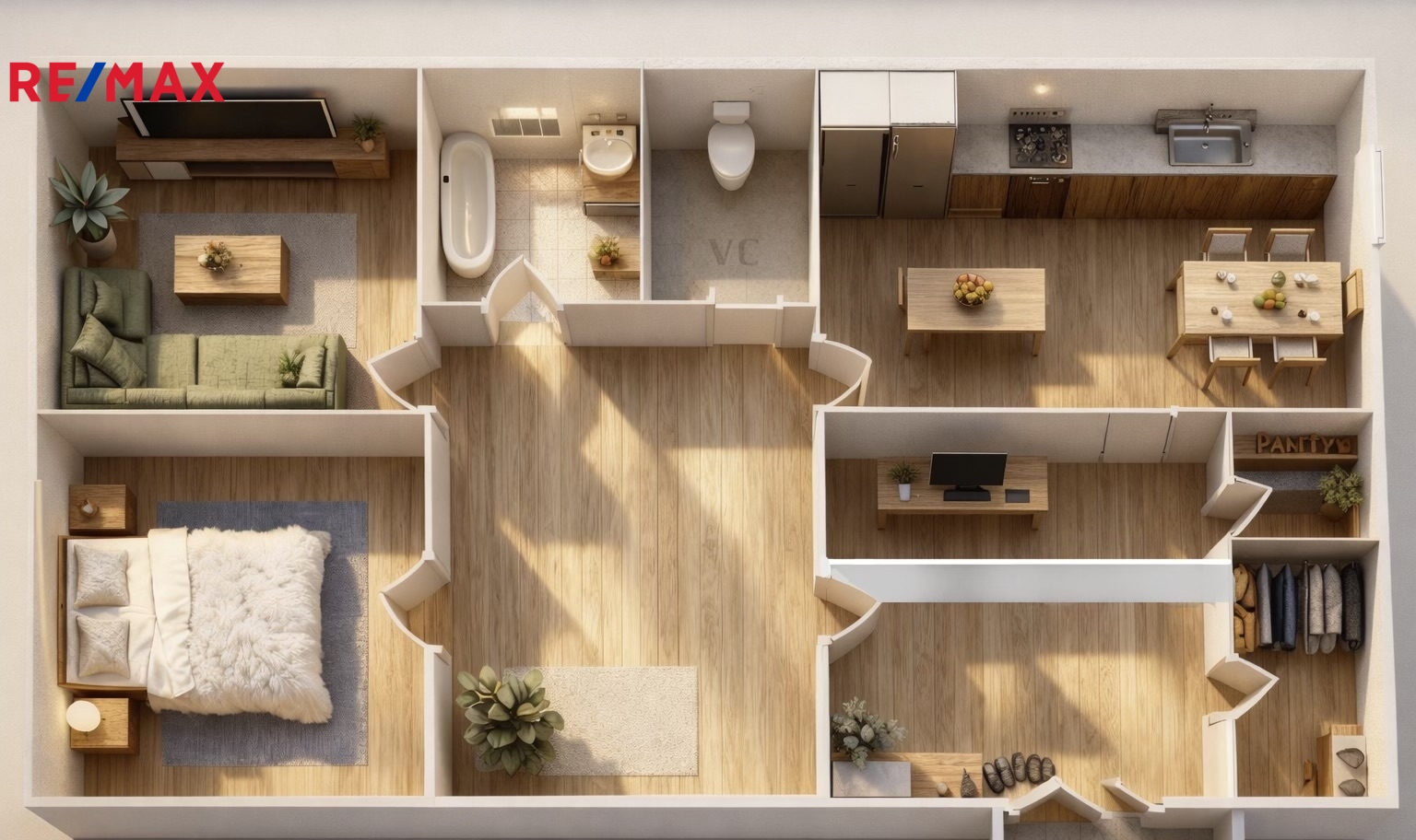 Centrální chodba po - REKO.