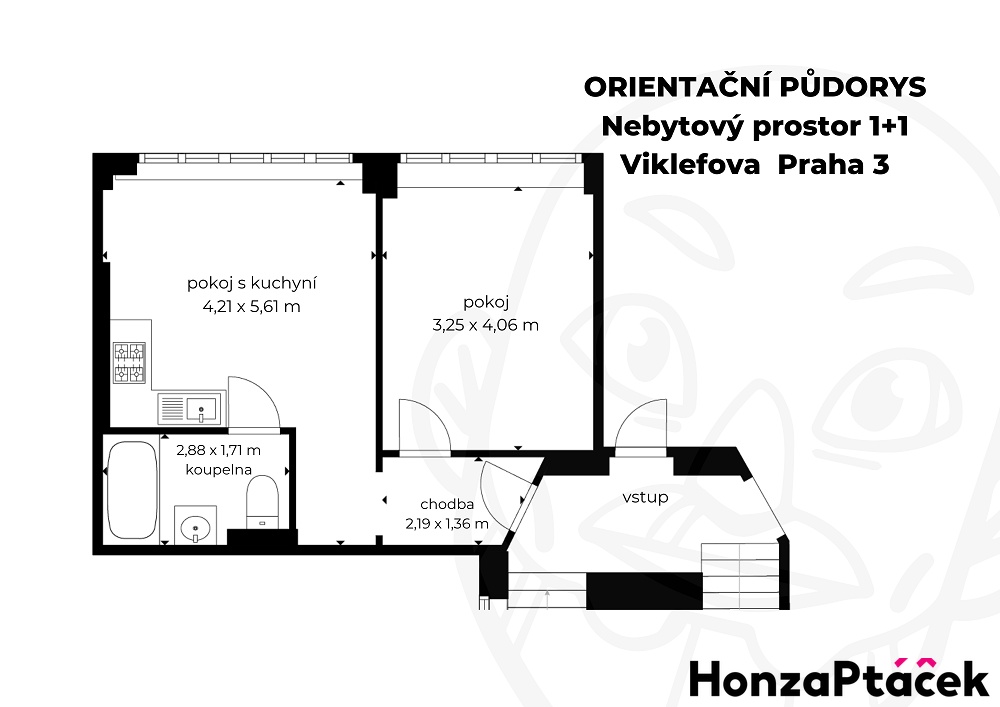 Prodej nebytové prostory,Viklefova,Praha Honza Ptá