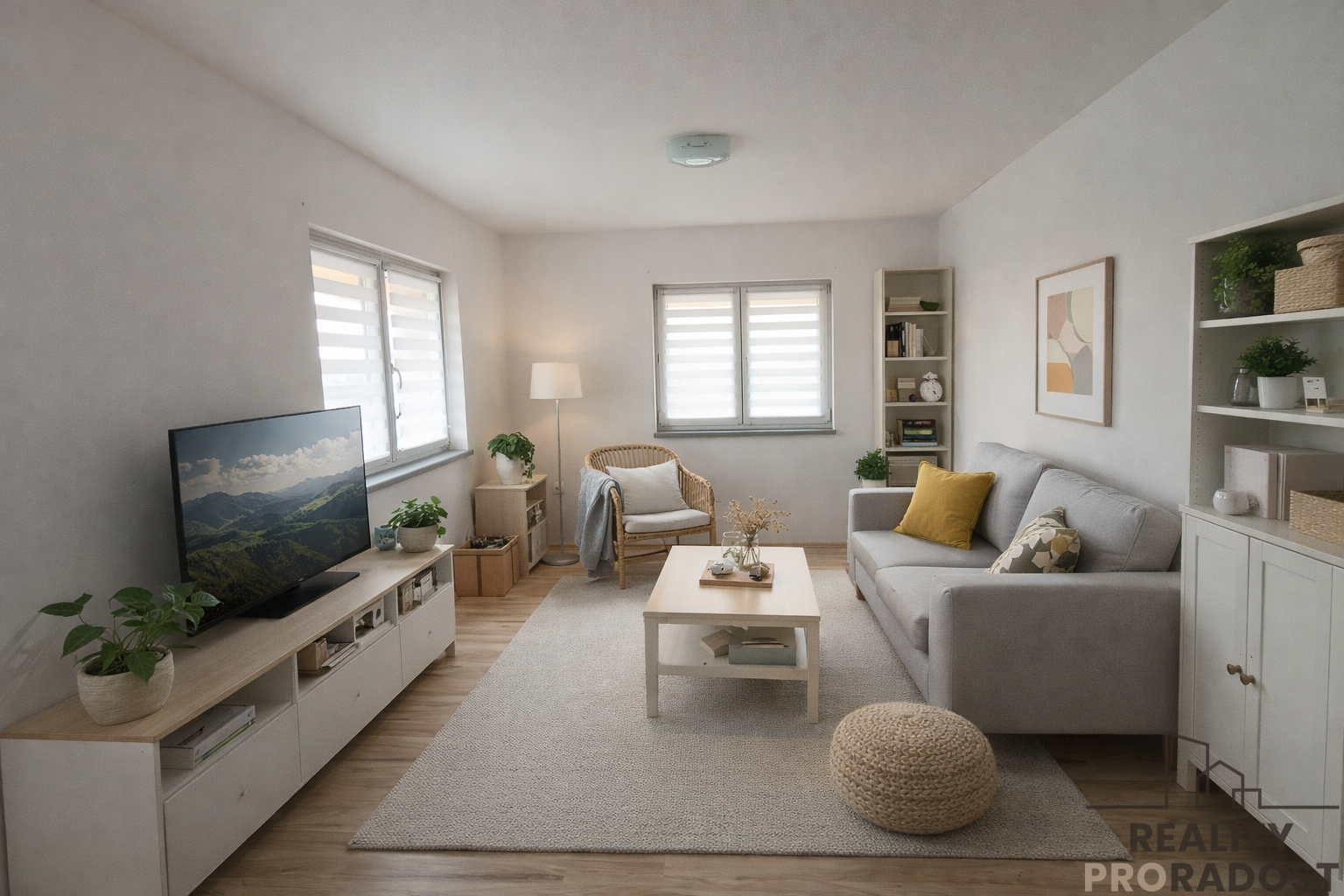 vizualizace obývací pokoj