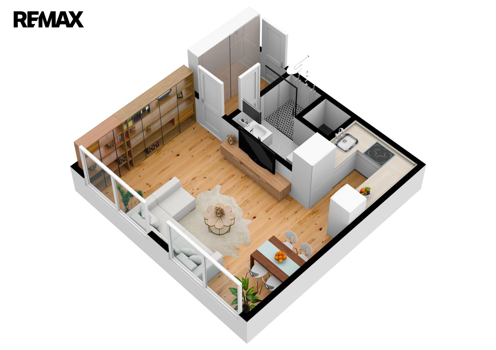 Byt 1+kk Podskalské nábřeží 1352, Kolín - vizualizace