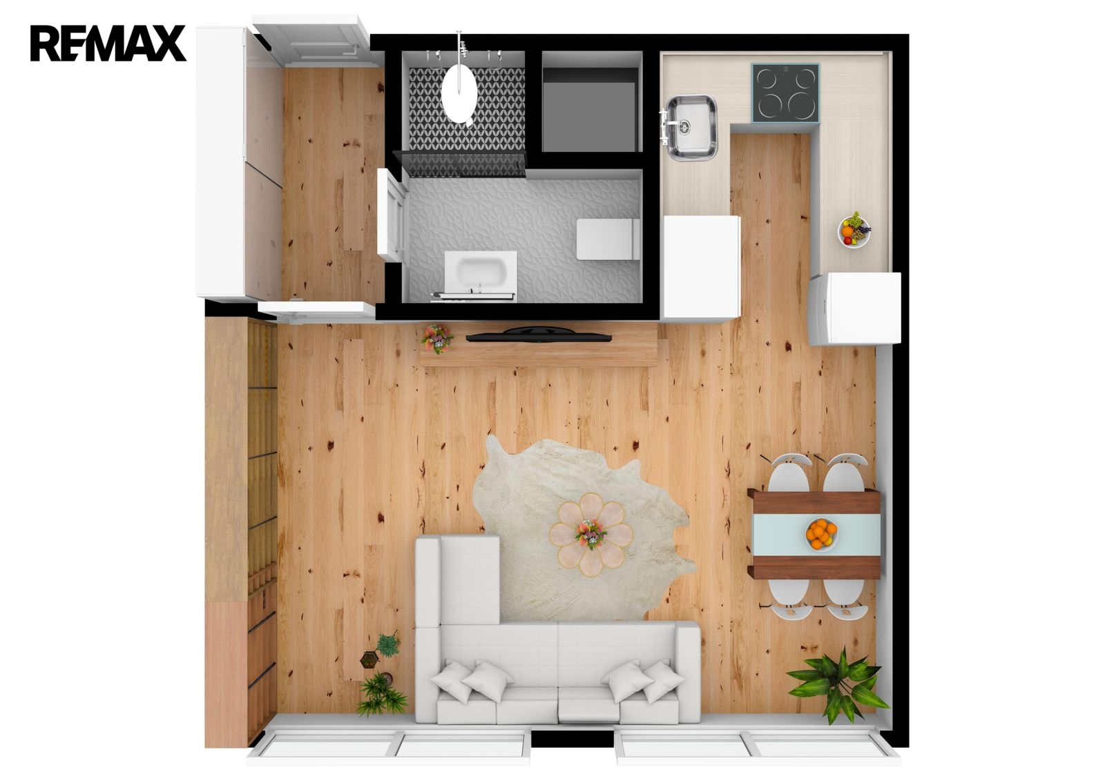 Byt 1+kk Podskalské nábřeží 1352, Kolín - vizualizace