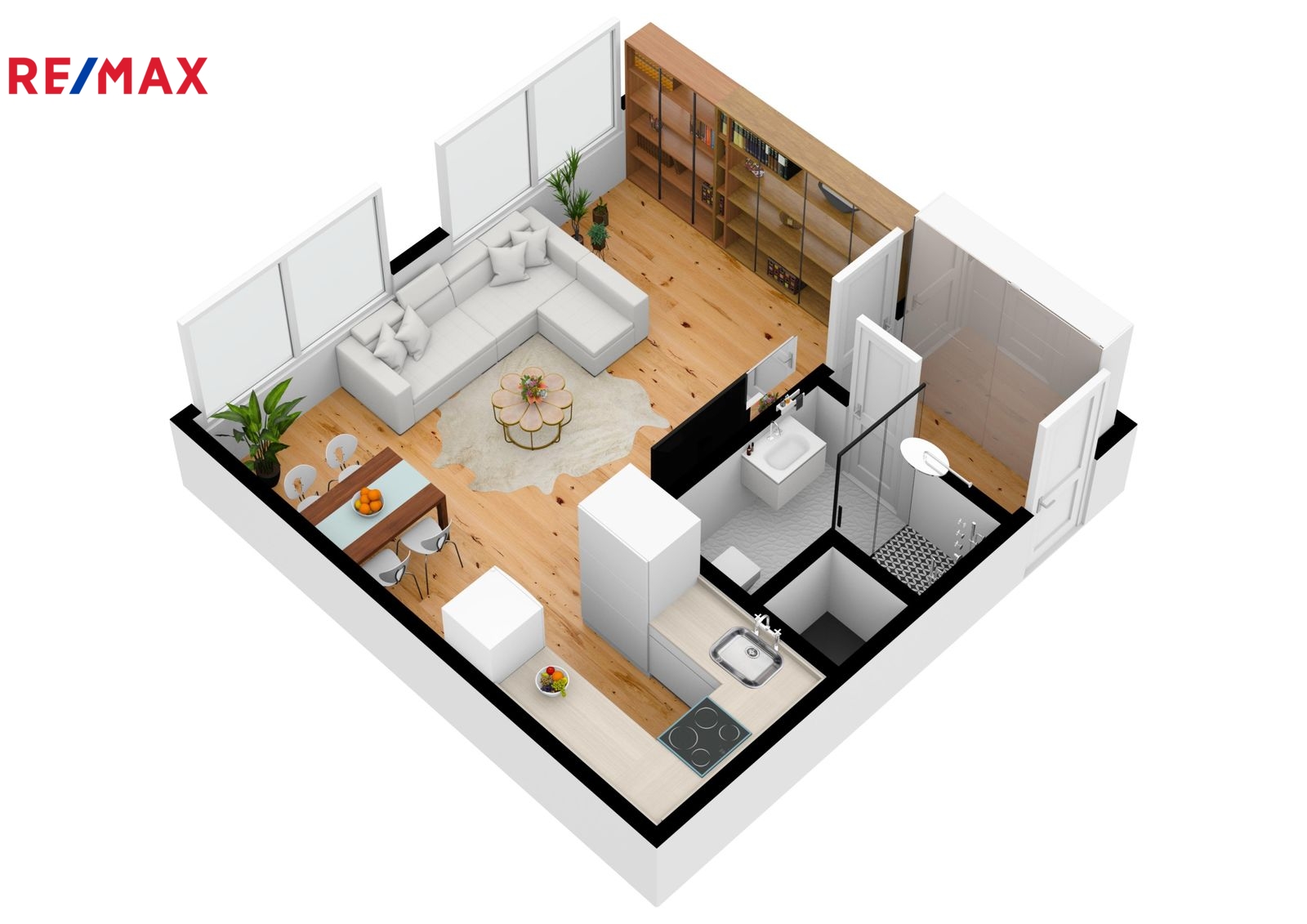 Byt 1+kk Podskalské nábřeží 1352, Kolín - vizualiz