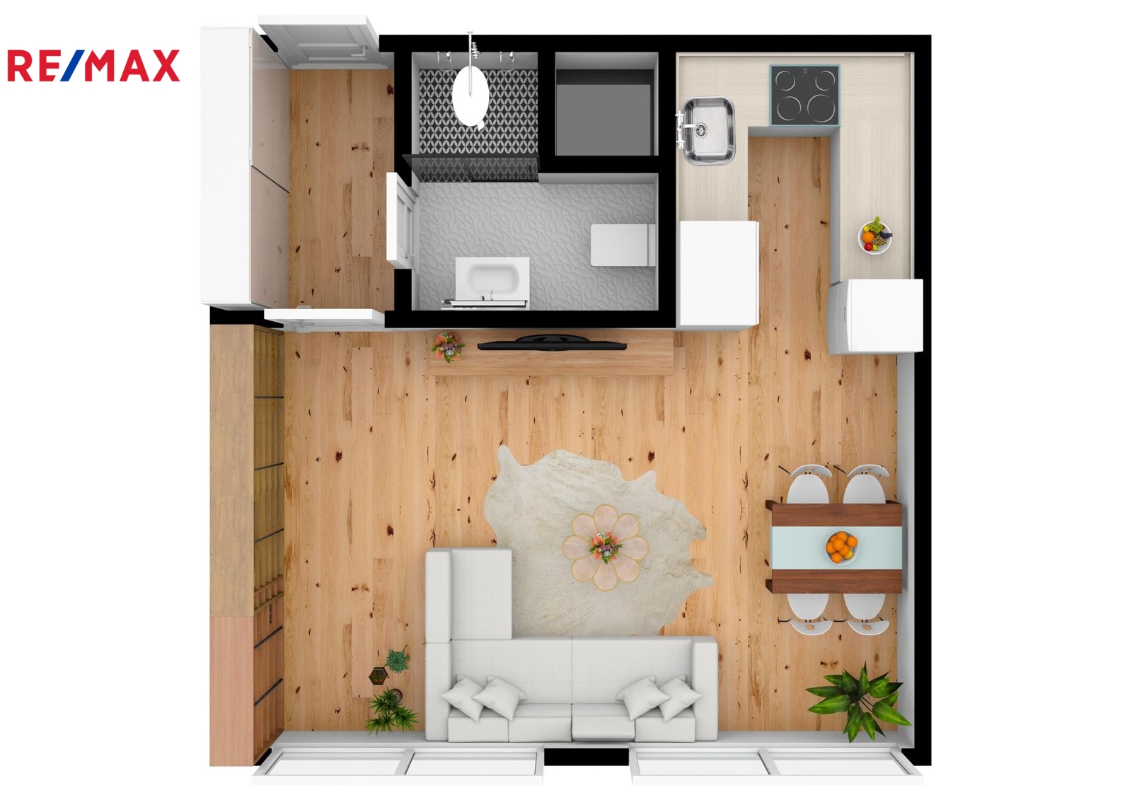 Byt 1+kk Podskalské nábřeží 1352, Kolín - vizualiz