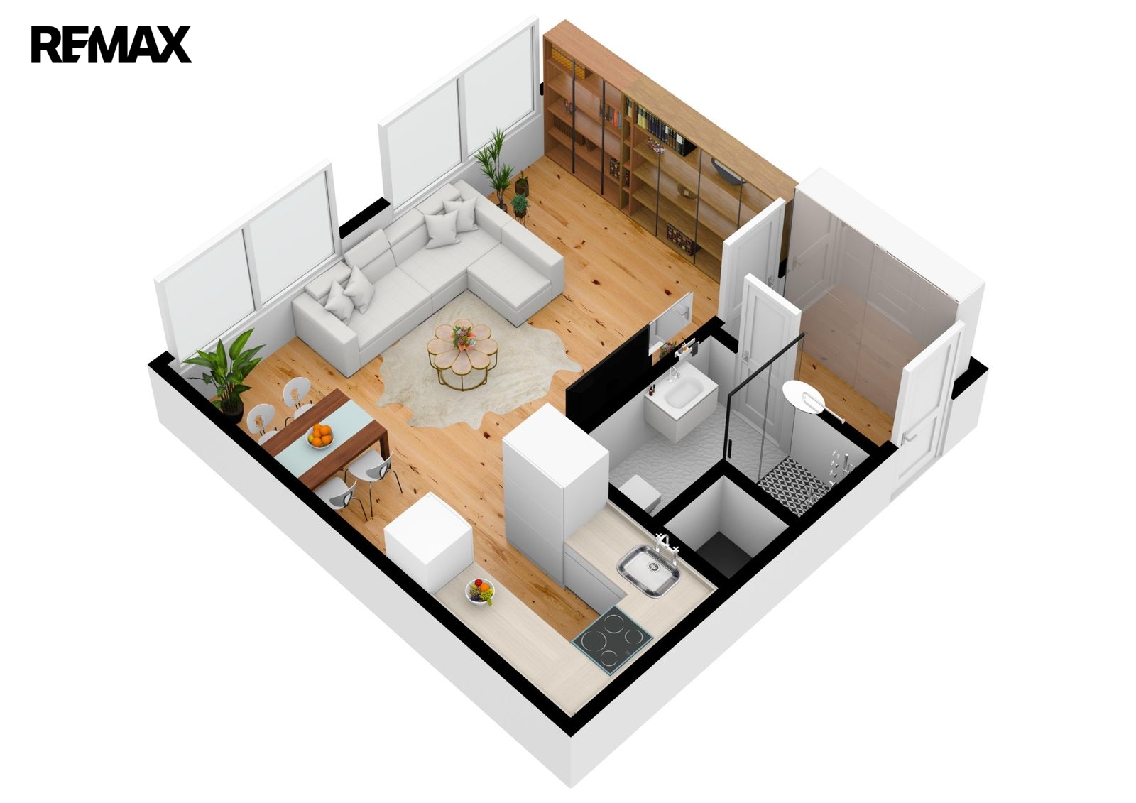 Byt 1+kk Podskalské nábřeží 1352, Kolín - vizualizace