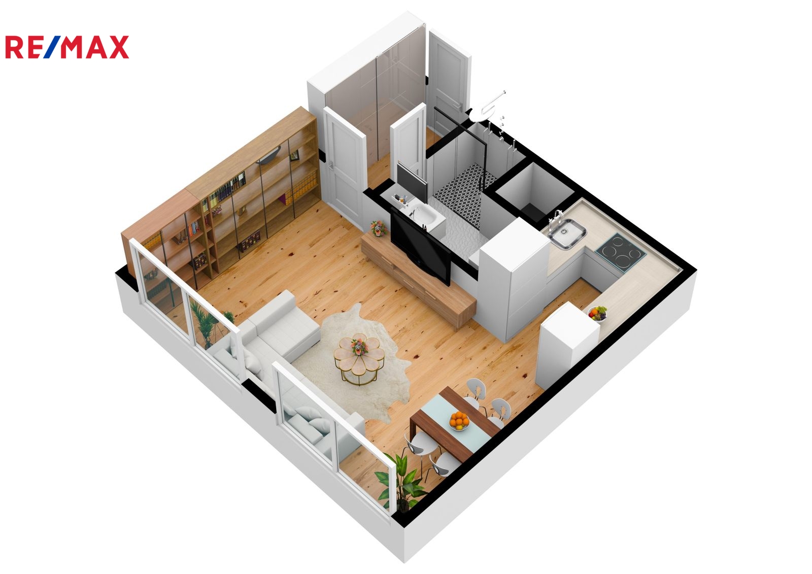 Byt 1+kk Podskalské nábřeží 1352, Kolín - vizualiz