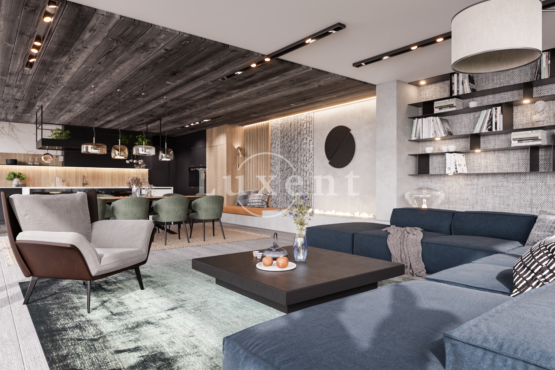 designový obývací pokoj