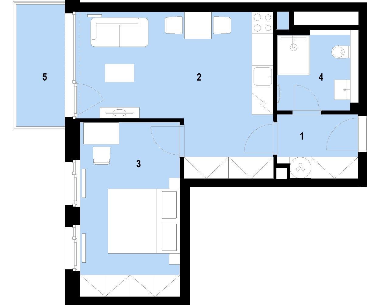 Praktické 2+kk s balkonem