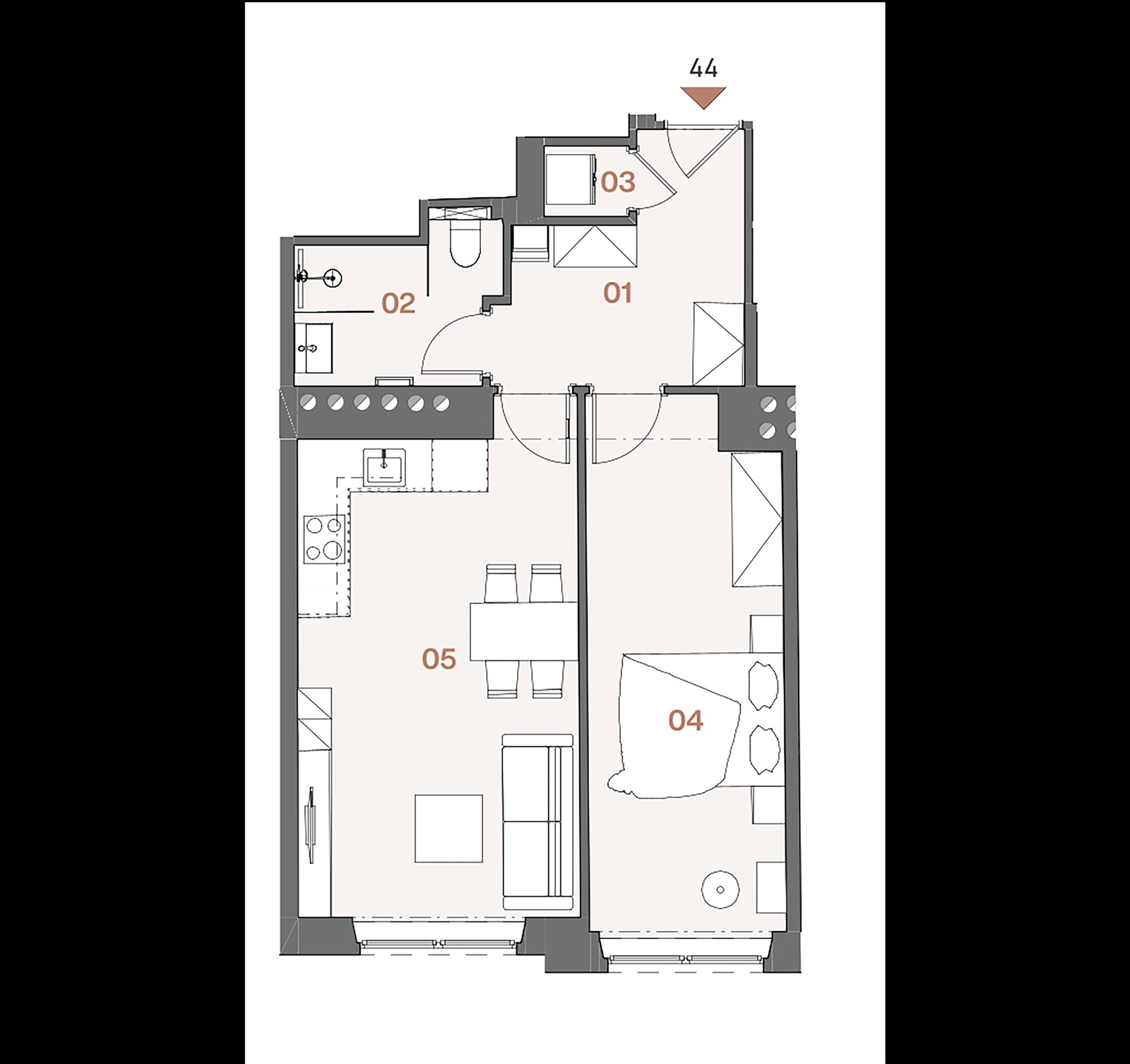 Prostorný byt 2+kk na Žižkově