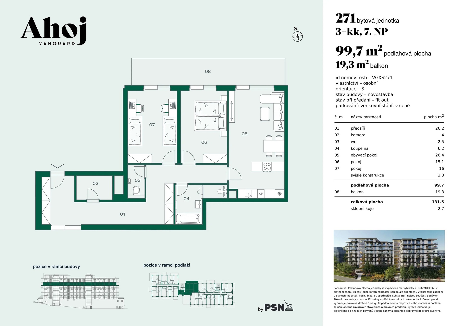 Velkorysý byt 3+kk v Modřanech