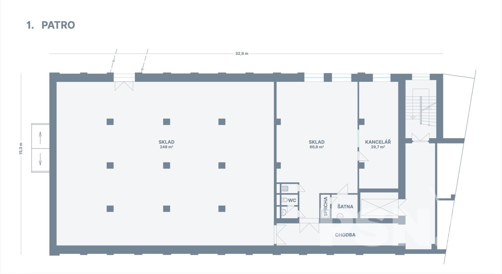 Komerční hala - Komárovské nábřeží Brno