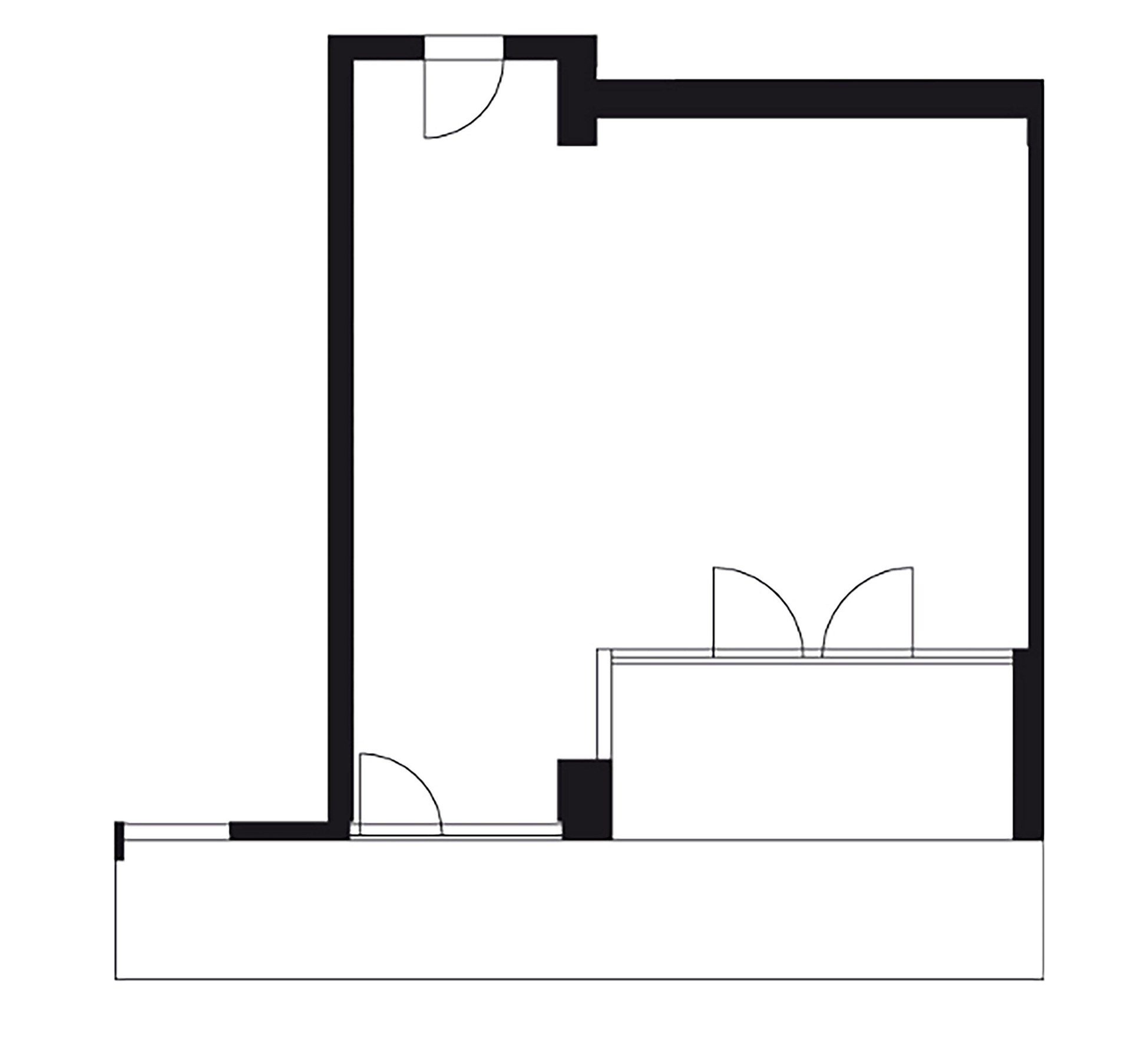 Komerční prostory s terasou o celkové ploše 95,8 m&sup2; ve 3