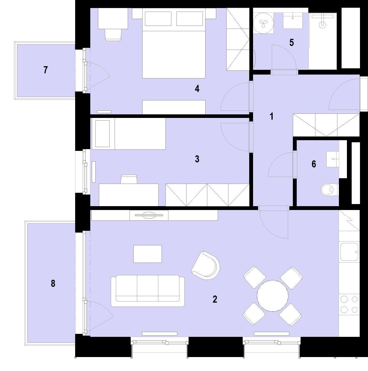 Prostorné 3+kk s balkonem