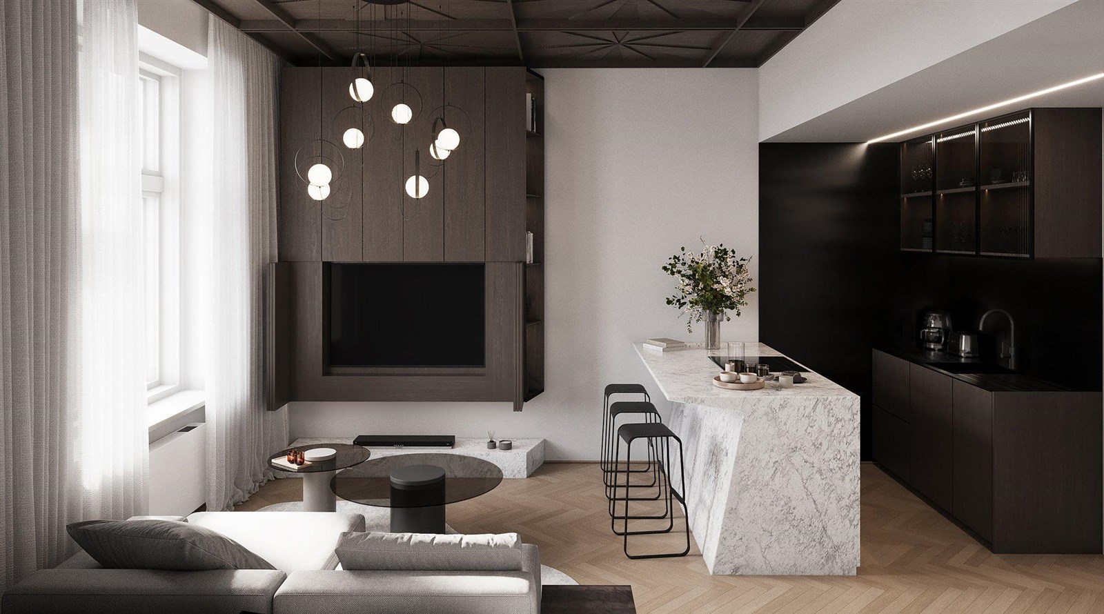 Prosvětlený byt 2+kk s balkonem, 5. NP