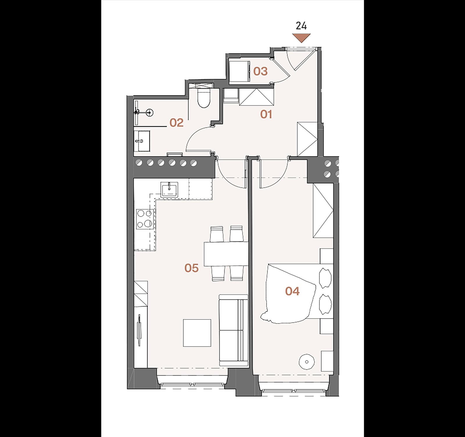 Prostorný byt 2+kk na Žižkově