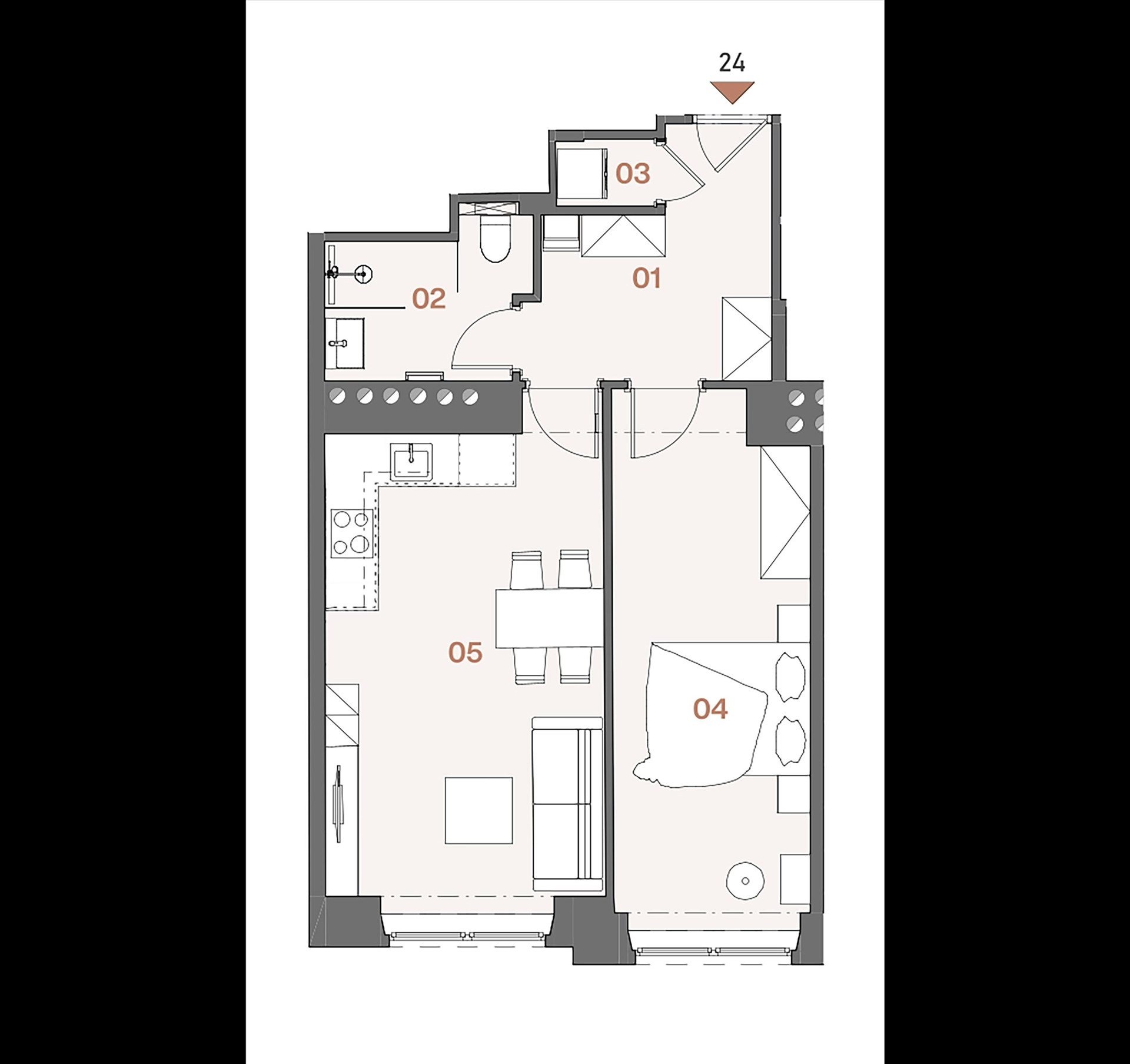 Prostorný byt 2+kk na Žižkově