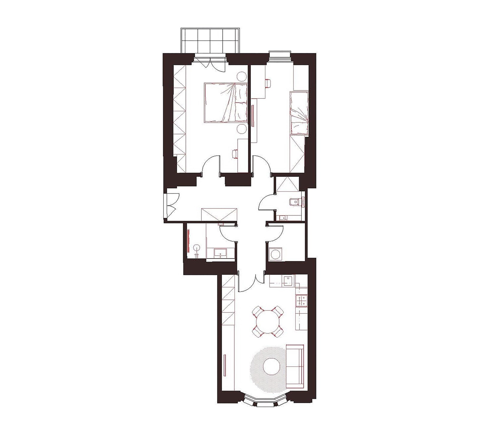 Prosvětlený byt 3+kk s balkonem, 4. NP