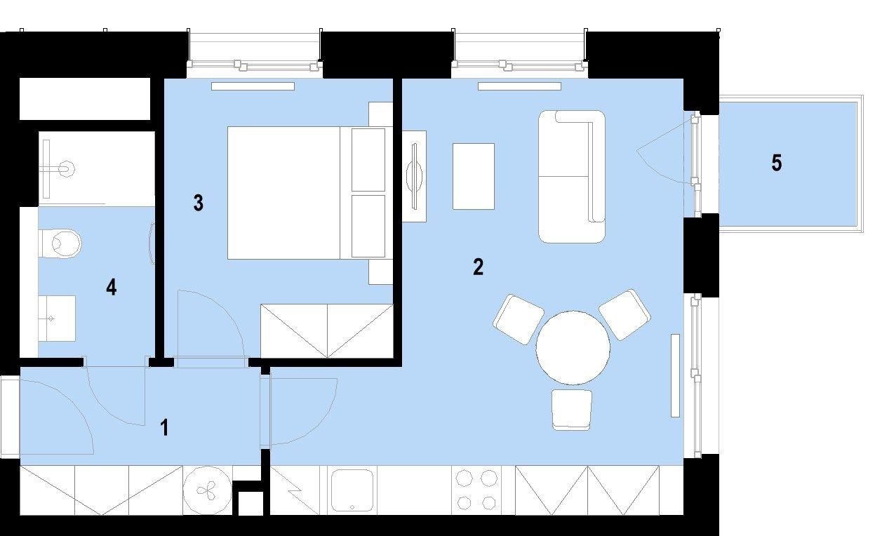 Praktické 2+kk s balkonem