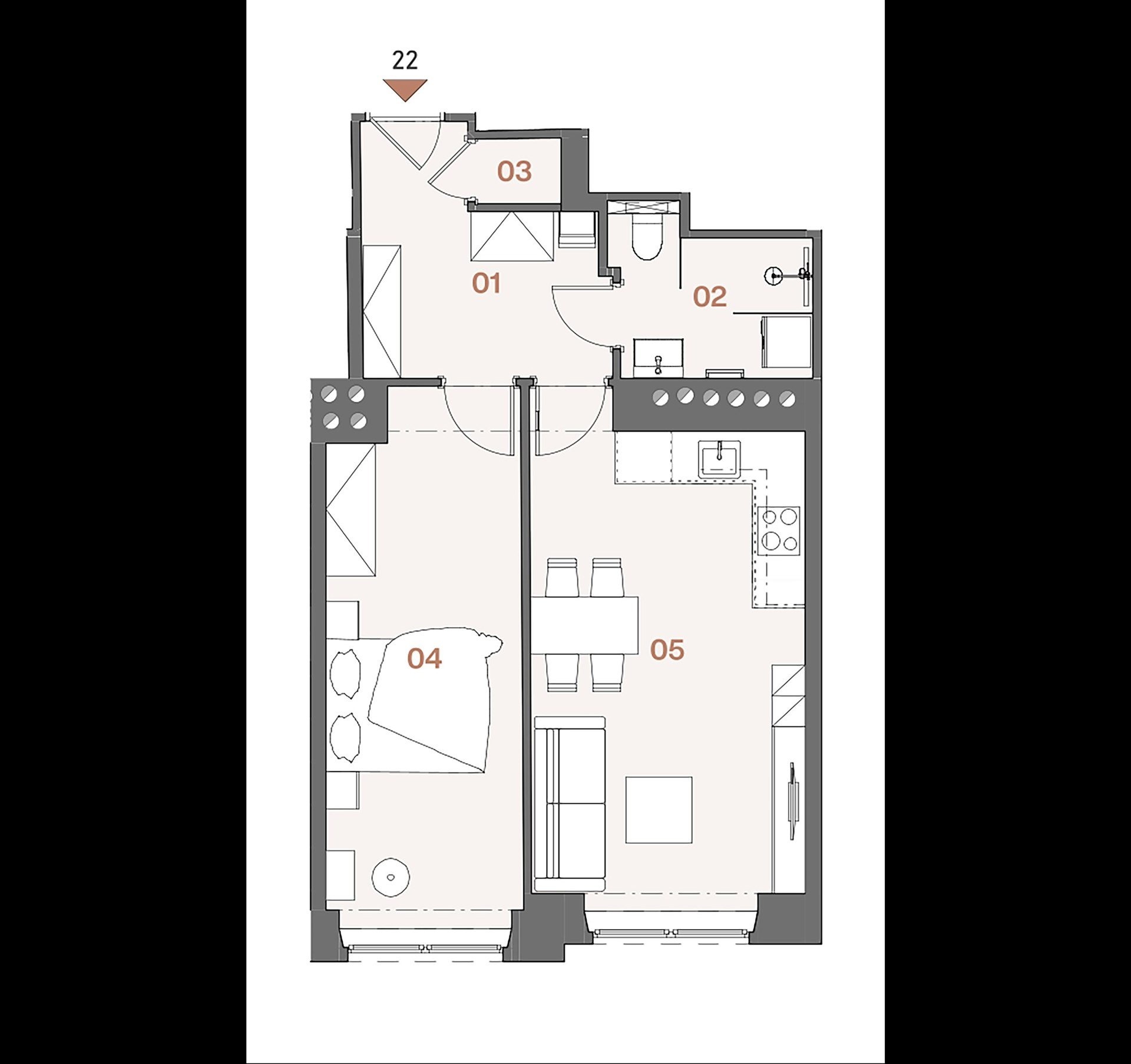 Prostorný byt 2+kk na Žižkově