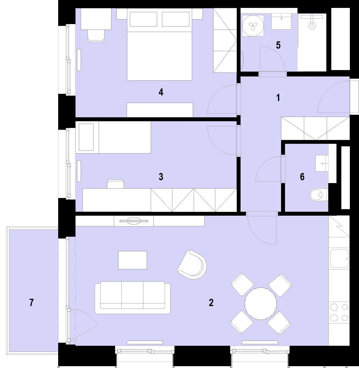 Prostorné 3+kk s balkonem