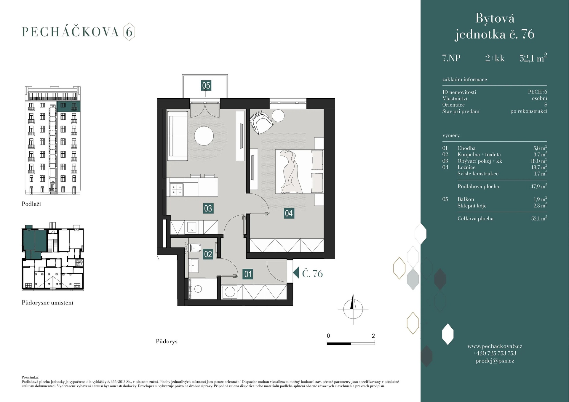 Elegantní byt 2+kk na Smíchově