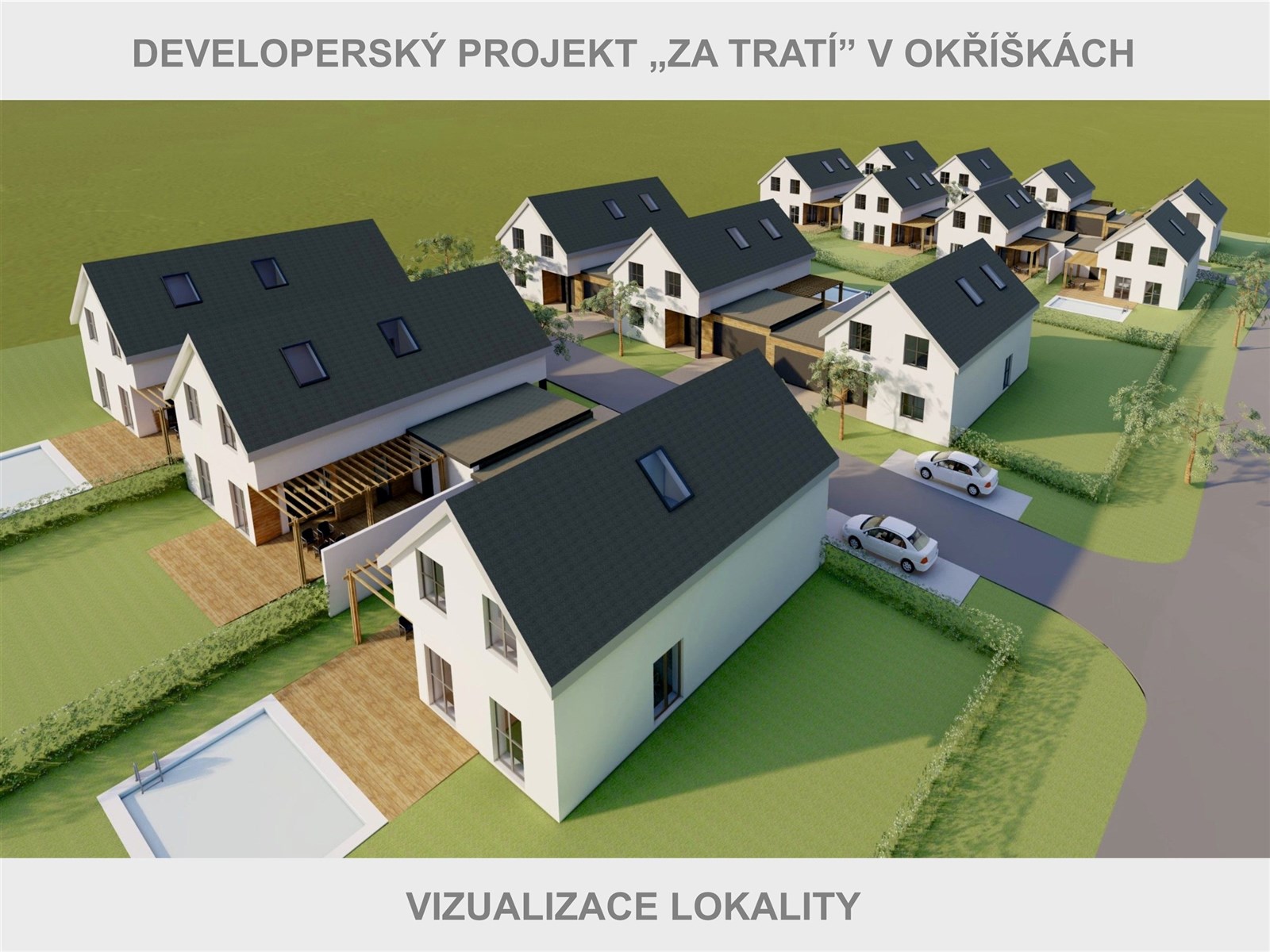 Developerský projekt Za Tratí v Okříškách (VIZUALI