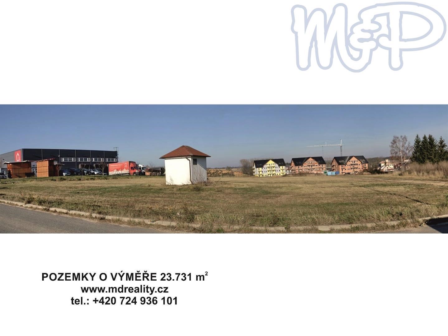Stavební pozemky v průmyslové zóně města Polná (ŠIROKOÚHLÝ SNÍMEK)