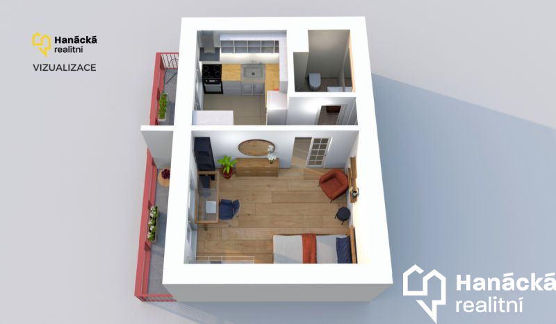 Prodej bytu 1+1 v Olomouci, ul. Hraniční